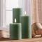 Melrose FIA Wick Green Pillar Candle (Set of 2)