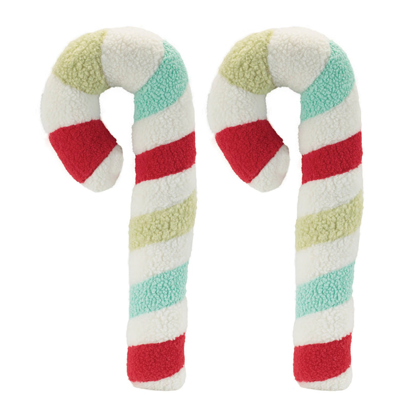 Melrose Plush Candy Cane Decor (Set of 2)