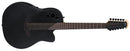 Ovation Elite TX 2058TX‑5 12‑String Acoustic‑Electric Guitar Black Textured
