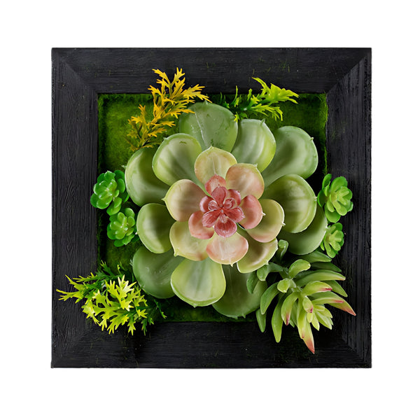 Melrose Hanging Succulent Box Wall Decor, Plastic