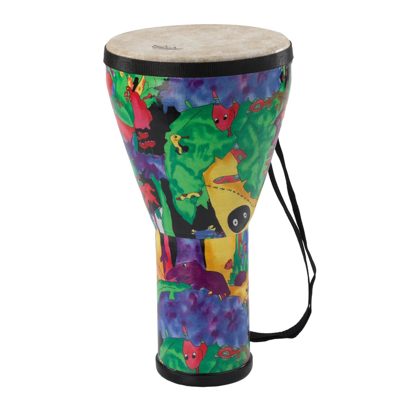 Remo Kids Percussion 8" Djembe Drum – Rain Forest Finish – KD-0608-01