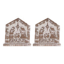Melrose White Washed Nativity Sign (Set of 2)