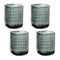 Melrose Etched Glass Candle Holder (Set of 4)