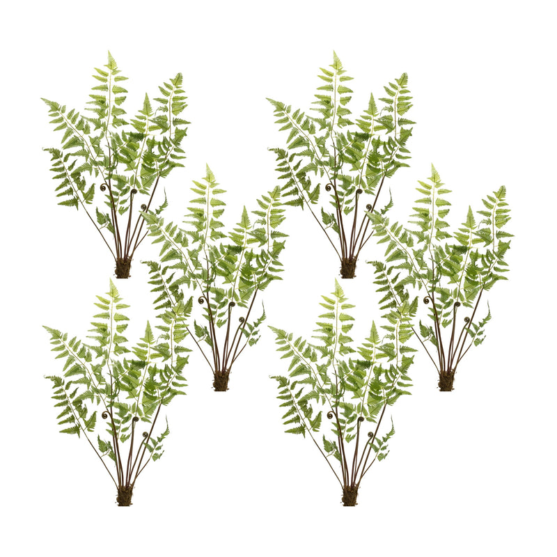 Melrose Varigated Fern Bundle with Sprout Accents (Set of 6)