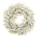 Melrose Snowy Flocked Pine Wreath 24"D