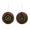 Melrose Metal Deer and Pine Tree Disc Ornament (Set of 6)
