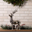 Melrose Etched Aluminum Deer Statue 17.5"H