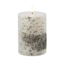 Melrose FIA Wick Birch Design Pillar Candle (Set of 2)