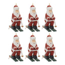 Santa on Skis Ornament (Set of 6)