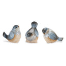 Melrose Ceramic Bird Figurines with Unglazed Accents (Set of 3) Multicolor