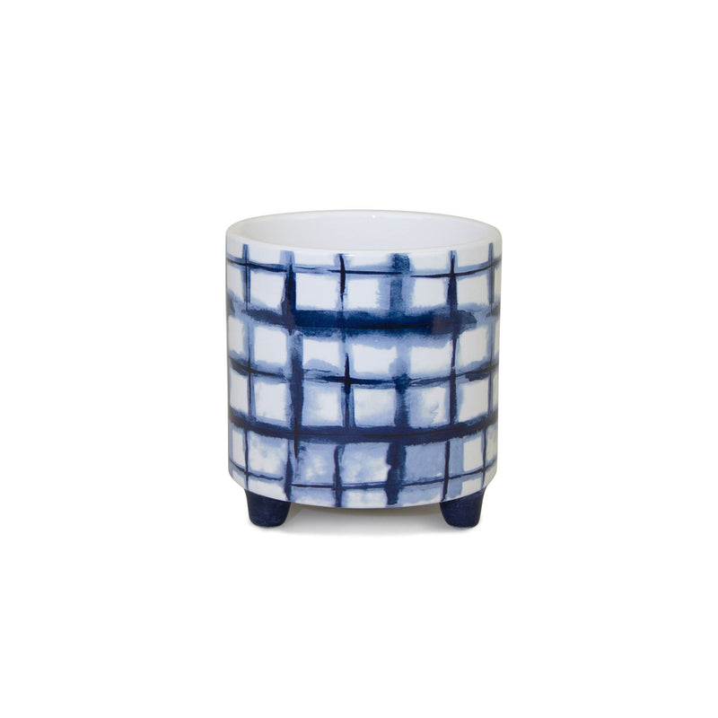 Melrose Tie-Dye Design Footed Planter Set of 2 Planter, Tie-Dye, Dolomite