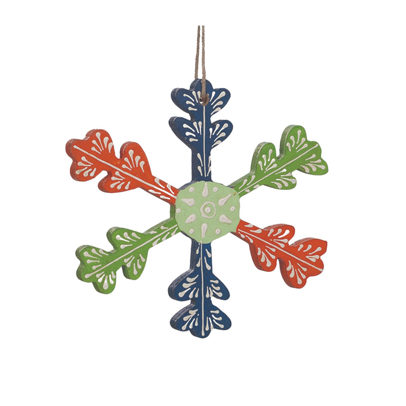 Melrose Wood Snowflake Ornament (Set of 6)