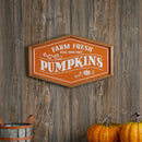 Melrose Framed Metal Farm Fresh Pumpkins Sign 19.5"L