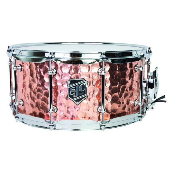 SJC Drums Alpha Copper Snare – 6.5"x14" - Hammered Copper Shell