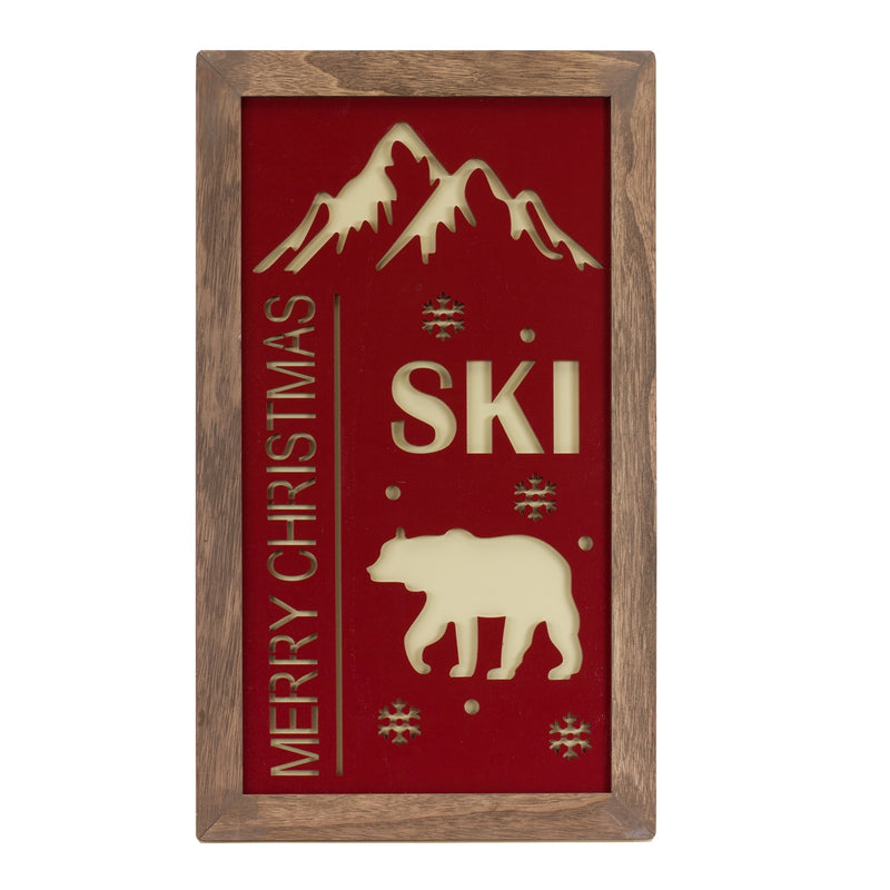 Melrose Ski Lodge Plaque Wall Art (Set of 3)