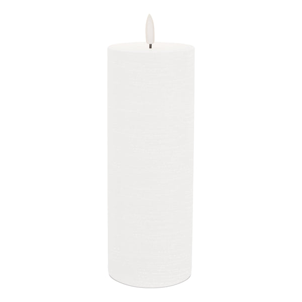 Melrose FIA Wick White Pillar Candle (Set of 2)