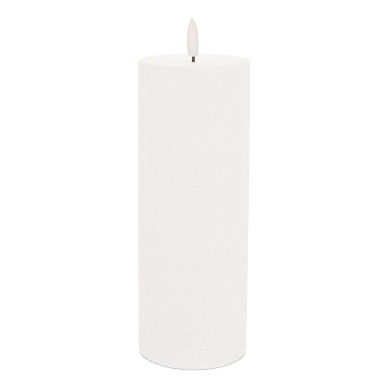 Melrose FIA Wick White Pillar Candle (Set of 2)