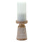 Melrose Etched Wood Design Candle Holder (Set of 3)