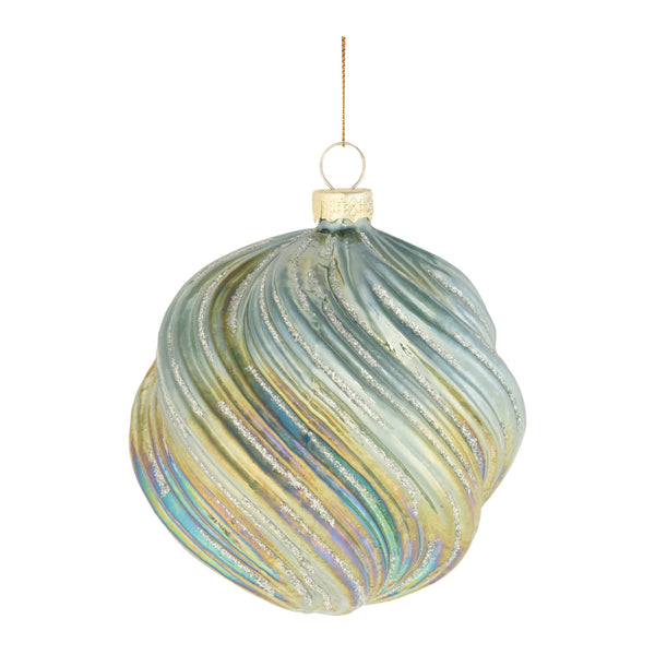 Melrose Green Iridescent Ball Ornaments (Set of 6)