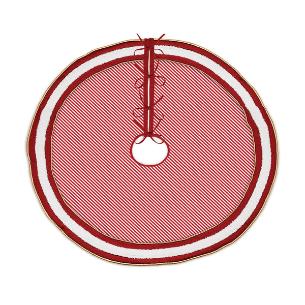 Melrose Peppermint Striped Tree Skirt 48"D