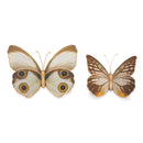 Melrose Amber Butterfly and Moth Shelf Sitter (Set of 2) Multicolor