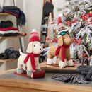 Melrose Plush Dog Character on Sled and Skis (Set of 2)
