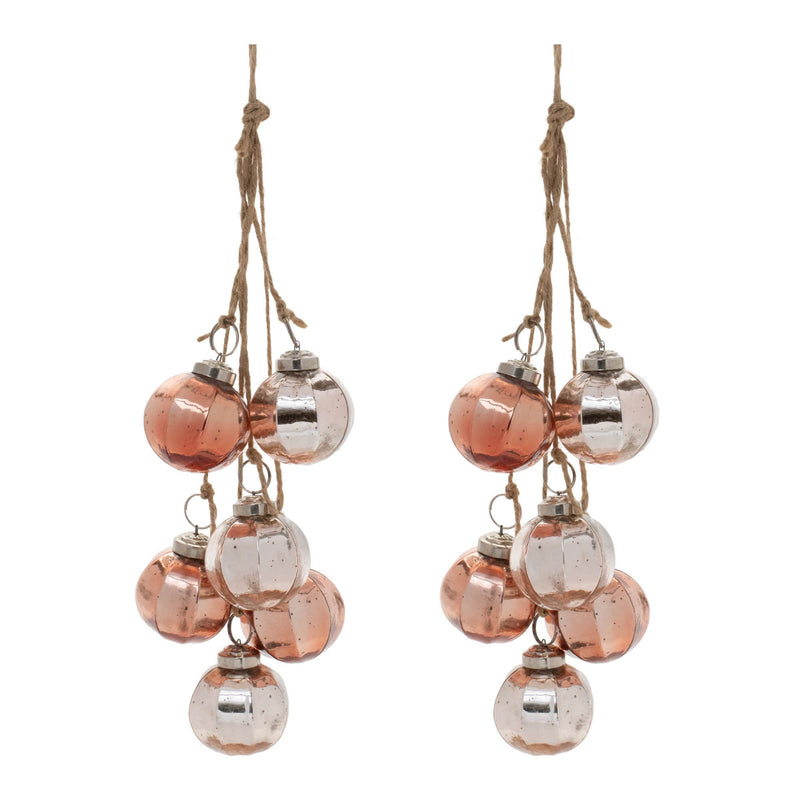 Melrose Mini Ball Ornament Cluster (Set of 2)