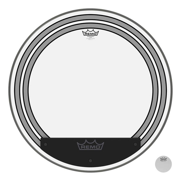 Remo Powersonic PW-1324-00 Clear 24" Bass Drumhead w/ Dampening System
