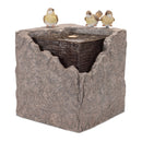 Melrose Bubbling Stone Fountain with Bird Accents 19"H