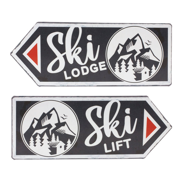 Melrose Ski Lift Lodge Sign (Set of 6)