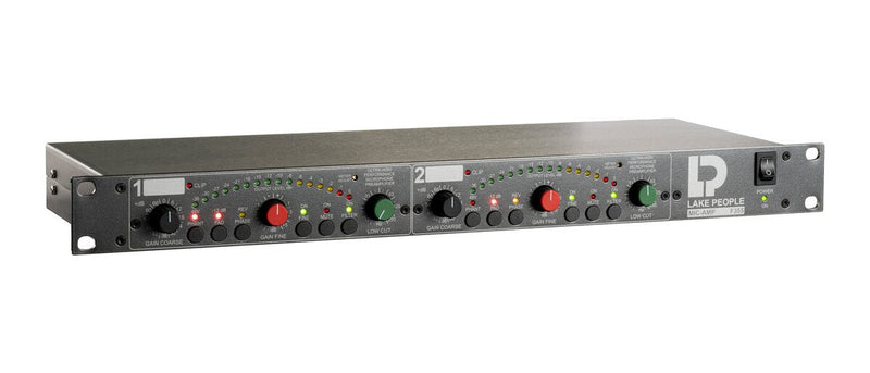 Lake People F355 2‑Channel Mic Preamp Ultra‑Low Noise – Rackmount 1U