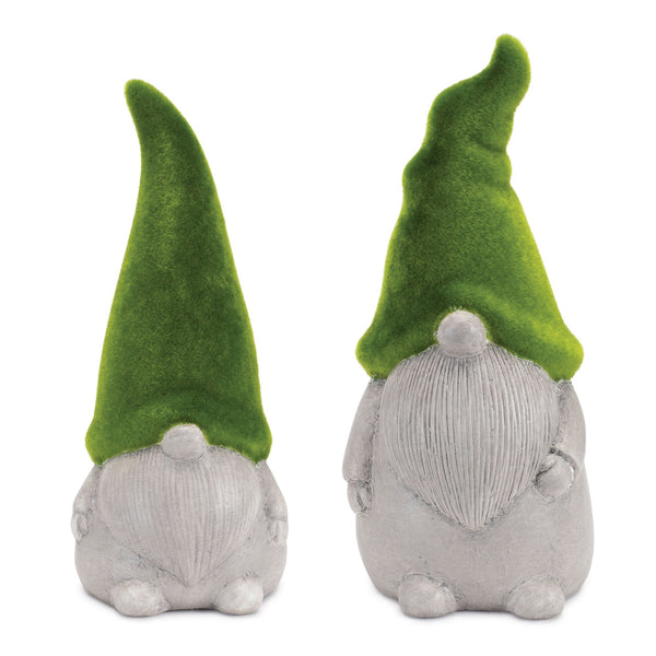Melrose Mossy Terra Cotta Gnome (Set of 2)