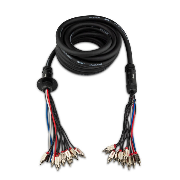DEEJAY LED 36ft Multi-Amp Cable 10RCA Medusa Green TBHMED36GREEN