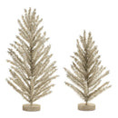 Melrose Glittered Tinsel Pine Tree (Set of 2)