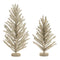 Melrose Glittered Tinsel Pine Tree (Set of 2)