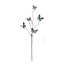 Melrose Blue and Black Wire Butterfly Spray (Set of 6)
