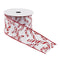 Melrose Candy Cane Print Wired Ribbon (Set of 2)