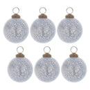 Melrose Slate Blue Soda Lime Glass Ball Ornament (Set of 6)