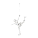 Melrose Clear Acrylic Ice Skater Ornament (Set of 4)