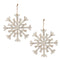 Melrose Distressed Fir Wood Snowflake (Set of 2)