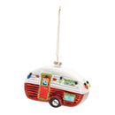 Melrose Glittered Glass Camper Ornament (Set of 12)