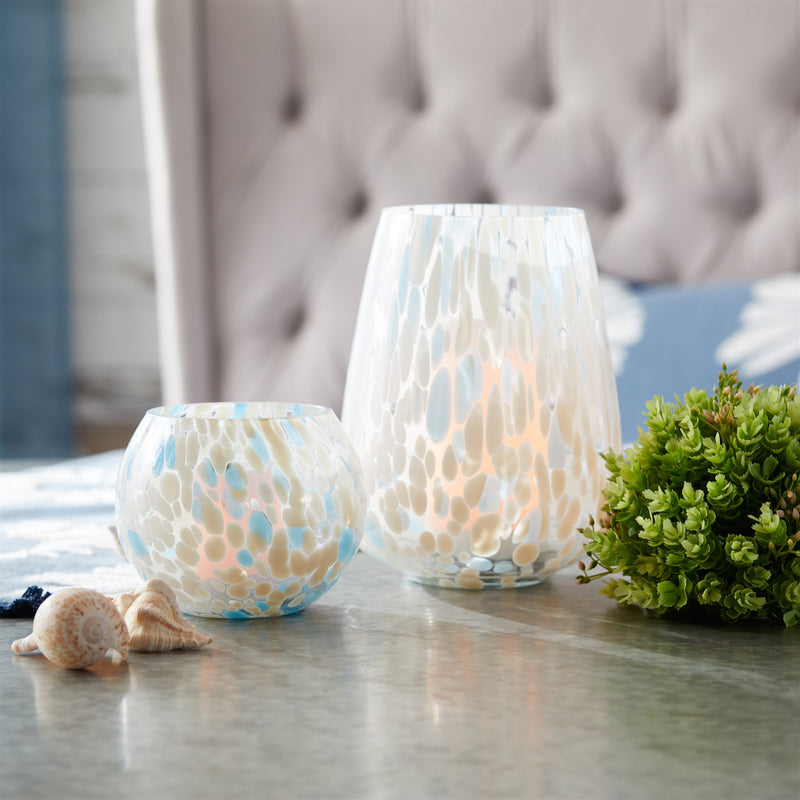 Melrose Painted Glass Candle Holder Vase (Set of 4)