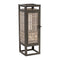 Melrose Cut Out Wood Candle Holder with Iron Frame 15"H