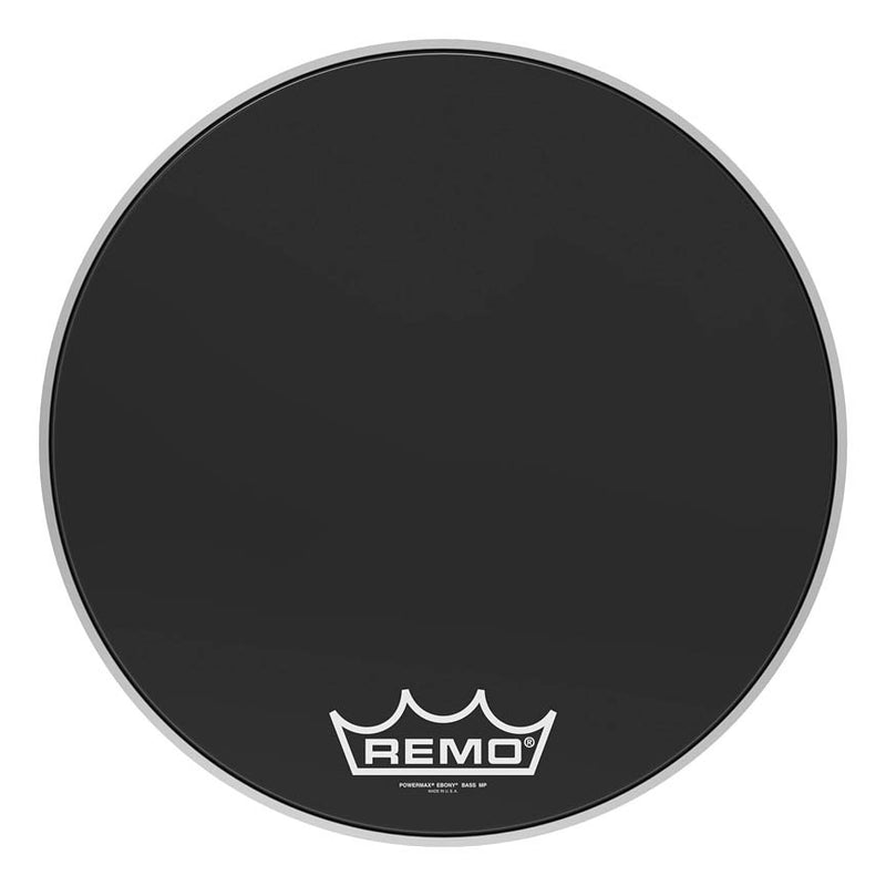 Remo PM-1420-MP Powermax Ebony Crimplock 20" Bass Drumhead