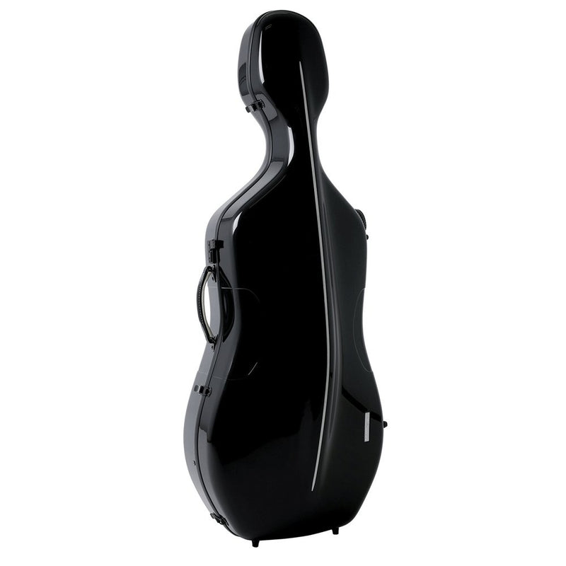 GEWA Air 3.9 4/4 Cello Case - Backpack Straps - Black w/ Burgundy Interior