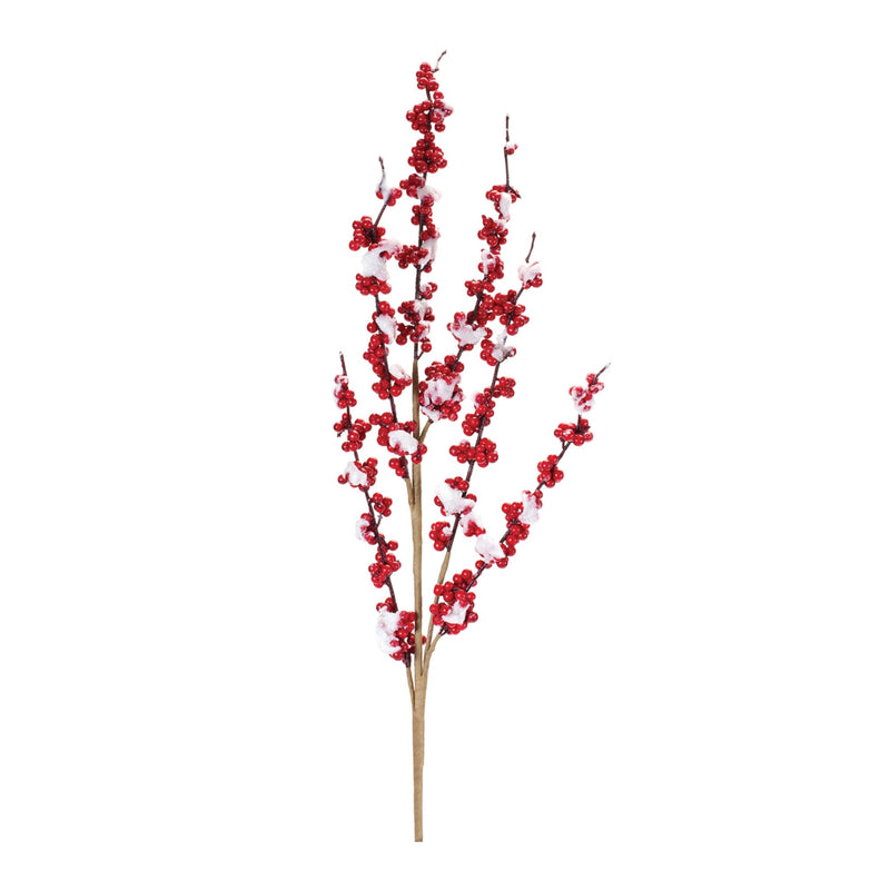 Melrose Flocked Berry Twig Spray (Set of 12)