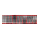 Melrose Red and Black Houndstooth Plaid Wired Ribbon 4" x 10yds