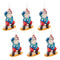Melrose Glass Snowboarding Santa Ornament (Set of 6)
