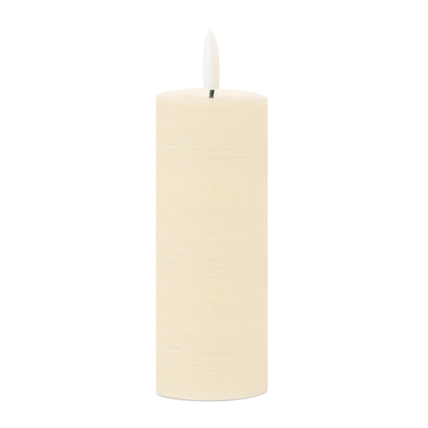 Melrose FIA Wick Ivory Pillar Candle (Set of 4)