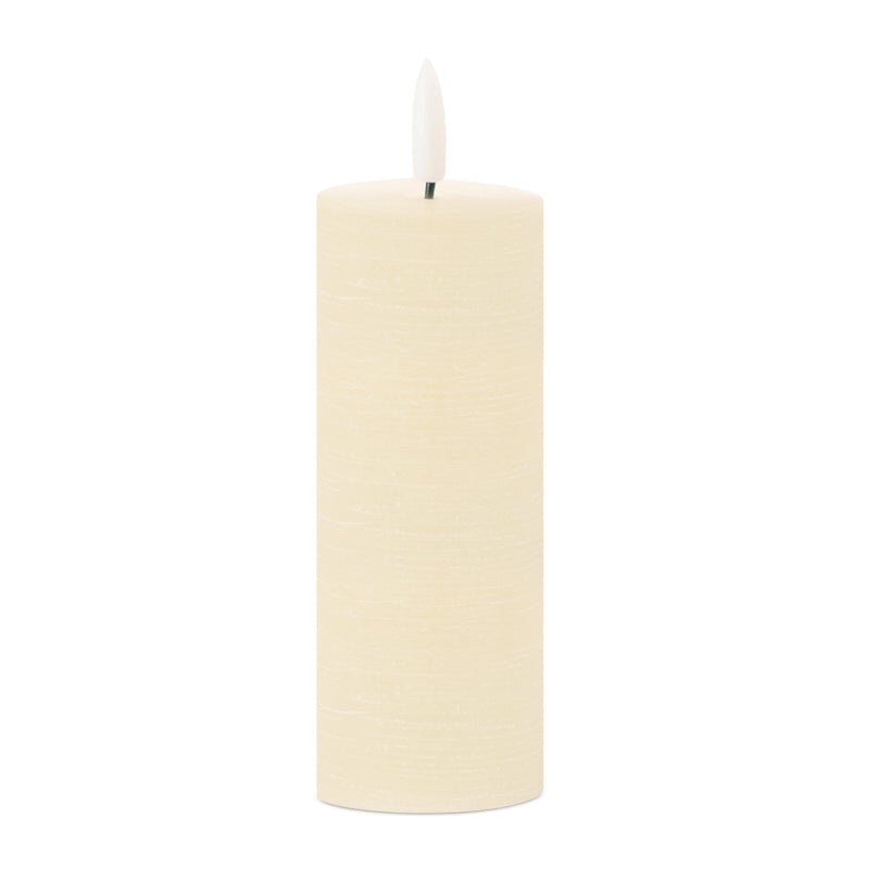 Melrose FIA Wick Ivory Pillar Candle (Set of 4)